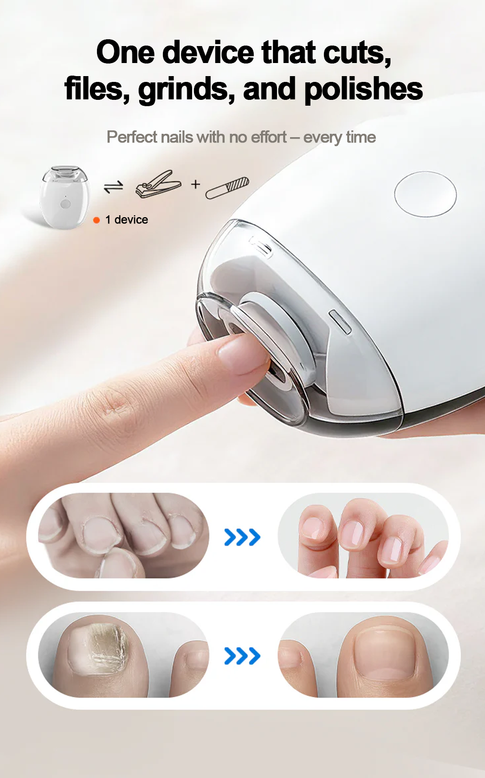 💥LAST DAY SALE 50% OFF💥 Universal automatic nail file for adults and kids 👶