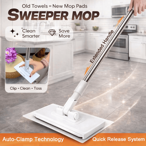 🧹Disposable Dust Mop with 5 Reusable Cloths