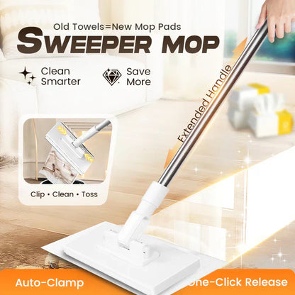 🧹Disposable Dust Mop with 5 Reusable Cloths