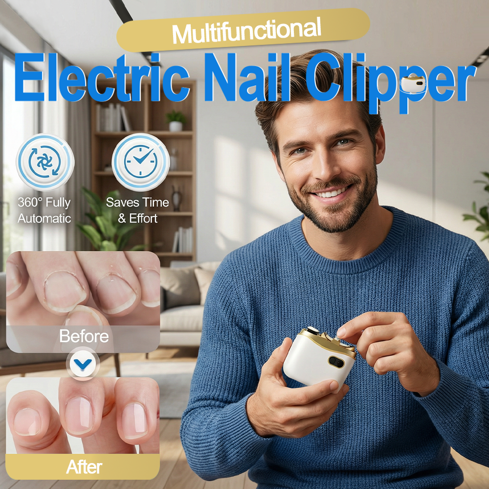💥LAST DAY SALE 50% OFF💥 2-in-1 Electric Nail Clipper & Polisher 🏆 Universal automatic nail file for adults and children👶