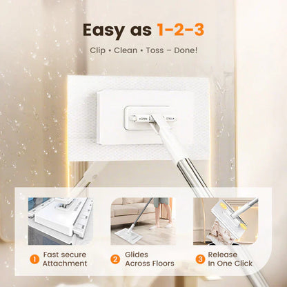 🧹Disposable Dust Mop with 5 Reusable Cloths