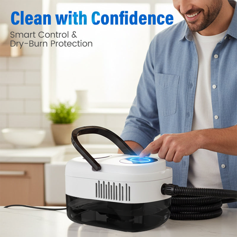 🥳2026 HOT SALE🥳💞50K+ SOLD!📢⏰ 50% OFF! High‑Temp Steam Cleaner – 105°C steam, 15s heat‑up. Kills 99.9% germs, no chemicals. 6 levels, large 1100ml tank. Multi‑surface magic! 🔥✨