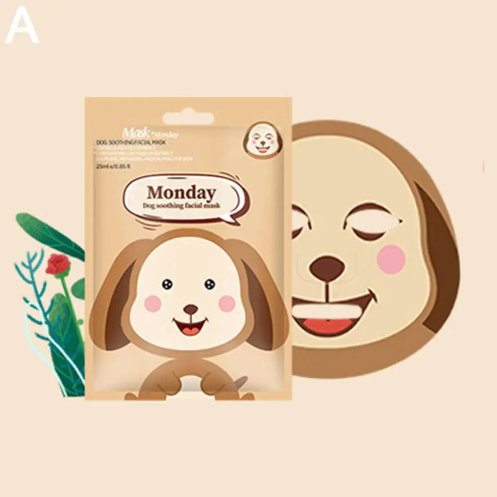 Cute Cartoon Facial Mask Moisturizing Hydrating Mask Deep Moisturizing Tender Skin Mask Dog Panda Pig Animal Mask Skin Care