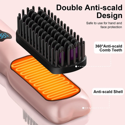 🎁2026 Hot Sale💖Cordless Ceramic Heated Hair Straightening Comb – All-New Upgraded Version